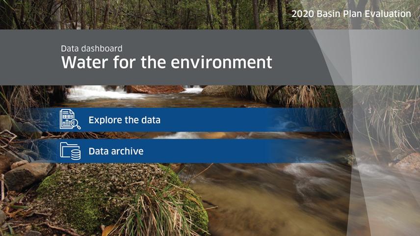 Water for the environment Data dashboard image for the 2020 Basin Plan Evaluation