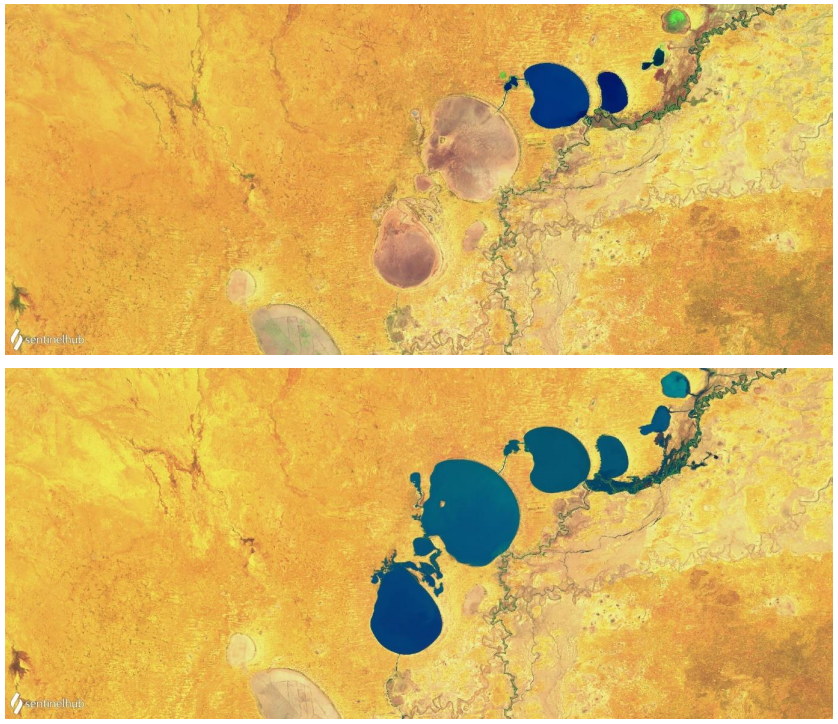 Satellite image of Menindee Lakes