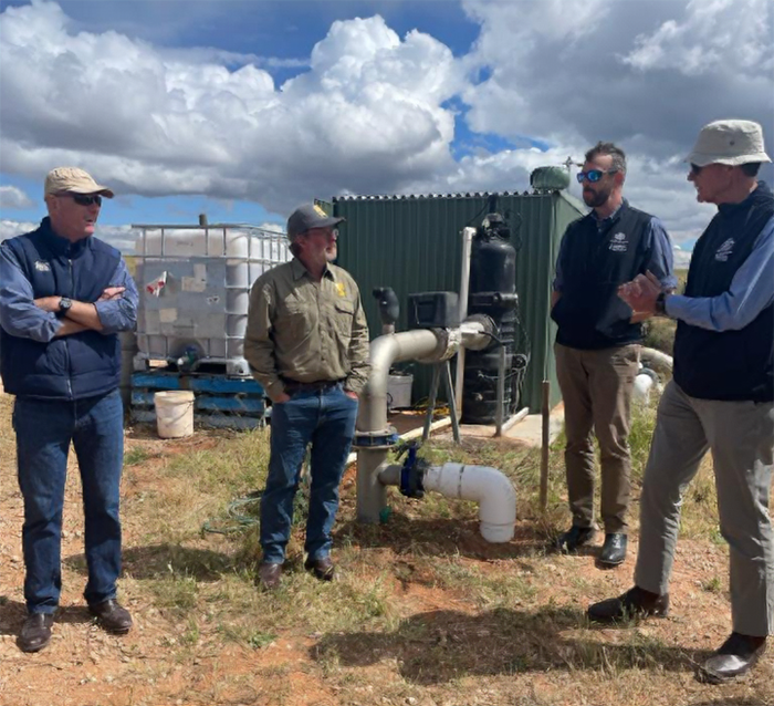 The group discussed the benefits of new infrastructure implemented on the Gurra Downs Date Company farm. 